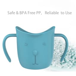 BPA Free Baby Cup Leak-Proof Infant Learning Drinking Cup Anti-Fall Baby Children Drinking Cup Solid Color Portable