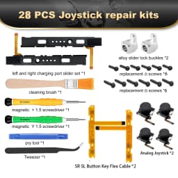 28 in 1 NS Joycon Joystick Replacement Repair Kit Left & Right Slider Metal Buckles For Nintend Switch Lite/Oled Accessories
