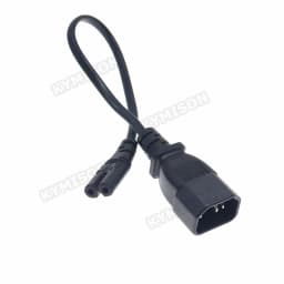 IEC 3-Pin Kettle C14 Male To C7 Female Converter Adapter Cable For PDU UPS 0.3m~1.8m