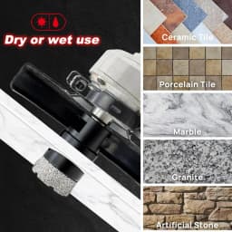 DT-DIATOOL Drill Bit M14 Porcelain Tile Crowns for Tile Granite Marble 1pc Collet, Crown Porcelain Hole Saw