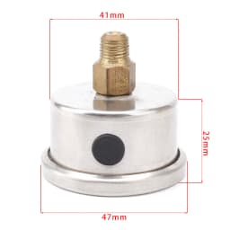 1/8 NPT Fuel Pressure Gauge Liquid 0-160 psi Oil Press Gauge Fuel Gauge White Face Universal Black
