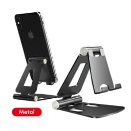 Phone Holder Stand for iPhone 12 11 Pro Max Xiaomi mi 10 Metal Phone Holder Foldable Mobile Phone Stand Desk For iPhone 17 15 16