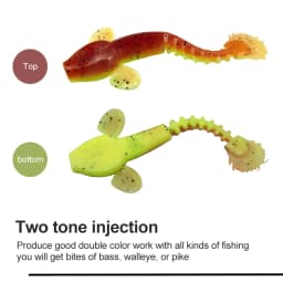 ESFISHING Pesca Worm Bait Salamander 55mm1.2g 10pcs Swing Lively Bionic Isca Artificial Best Fishing Lure Tackle
