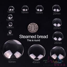 6/8/10/12/14/16/18/20/25/30/35/40/50mm Transparent Domed Flatback Half Round Clear Crystal Glass Cabochon For DIY Jewelry Making