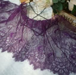 3Meters/lot 35cm width Eyelash Lace Trim Fabric Flower DIY Crafts Wedding Dress Clothing Lngeire lace material