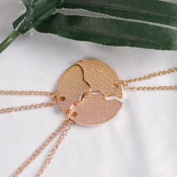 3pcs Best Friend Zircon Sun Star Moon Pendant Necklace Friendship Choker Chain 2025 Fashion Jewelry Accessories Gift