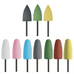 10pcs Dental Lab Polishers Teeth Polishing Kit for Denture Acrylic Flexible Polisher 2.35mm Shank Diameter