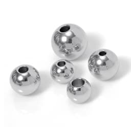 100pcs/lot Rose Gold Plated Stainless Steel Bead Metal Ball Big Hole Loose Spacer Beads for Jewelry Making Diy Beading Bracelets