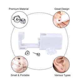 1PC Sterile Disposable No Pain Ear Piercer device Ear Cartilage Piercing Gun Tool Kit Unit Built In CZ Birthstone Earring Stud
