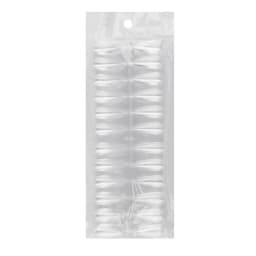 240PCS Nail Display Tips, Clear Fake Acrylic Nail Tips for Practice Foldable Flat-Back Pointed False Nail Art Display,Y7676-6778