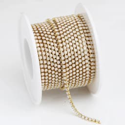 SS6-SS12 Fancy Rhinestone Chain Apparel Colorful Claw With Glass Rhinestone Dense Rhinestone Cup Chain Trim For DIY Accessories