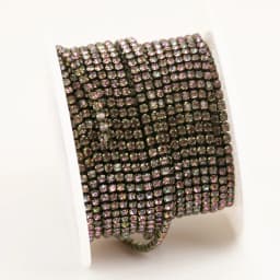 SS6-SS12 Fancy Rhinestone Chain Apparel Colorful Claw With Glass Rhinestone Dense Rhinestone Cup Chain Trim For DIY Accessories