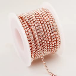 SS6-SS12 Fancy Rhinestone Chain Apparel Colorful Claw With Glass Rhinestone Dense Rhinestone Cup Chain Trim For DIY Accessories