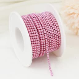 SS6-SS12 Fancy Rhinestone Chain Apparel Colorful Claw With Glass Rhinestone Dense Rhinestone Cup Chain Trim For DIY Accessories