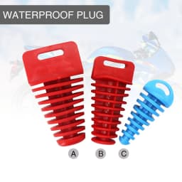 ZSDTRP Motorcycle Exhaust Pipe Tailpipe PVC Air-bleeder Plug Exhaust Silence Wash Plug Tailpipe Protector Motorbike Parts