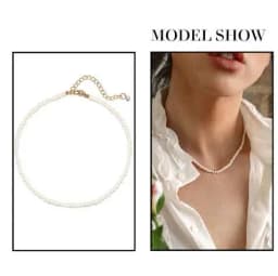 European and American Pearls Necklace Women's Ins Style Simple and Fresh Pearl Necklace Chocker Choker