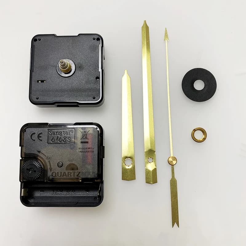 Quartz Clock Movement Kit With Gold Clock Hands Non Ticking Wall Clock Mechanism DIY Clock Making Repair Parts