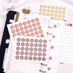 Fromthenon 2026 Notebook & Journals Date Stickers for Full Year Planner Round Number Sticker 365 Daily Days Stickers Stationery