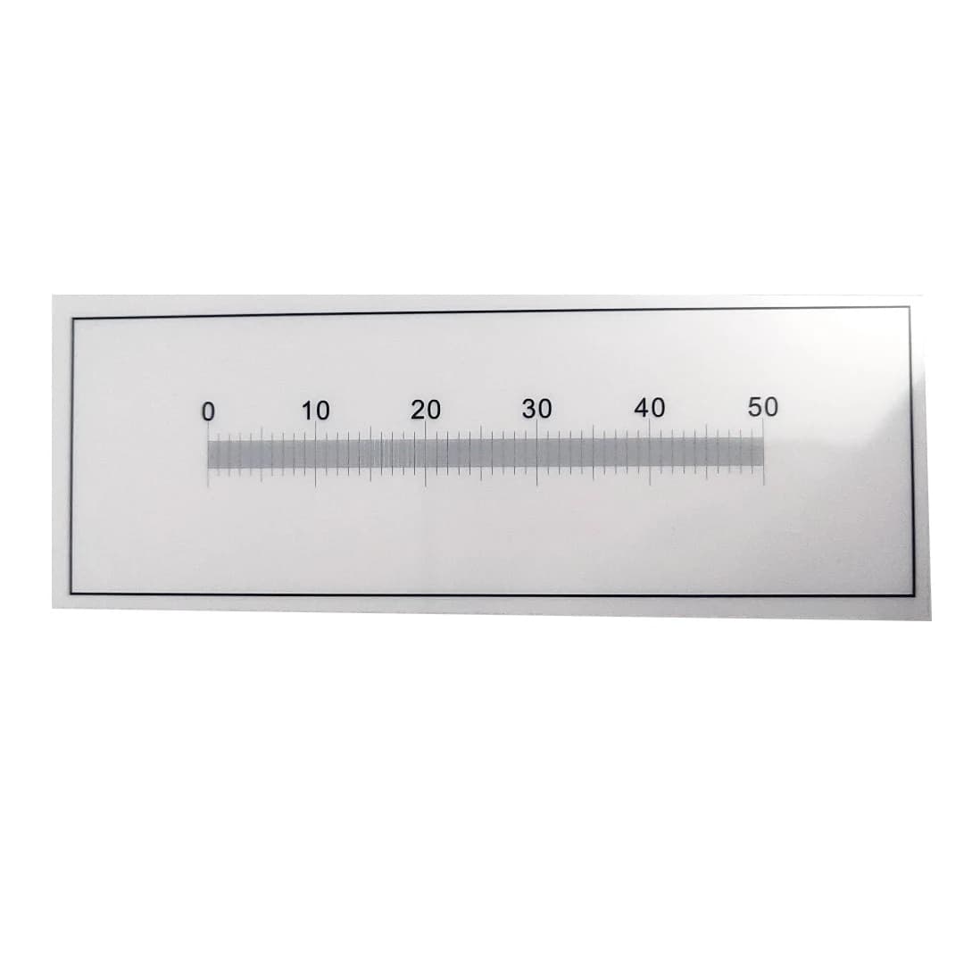 0.1mm Division Microscope Micrometer Calibration Ruler, Transparent PET Film Measuring Scale for Laboratory Use