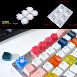 TC156 DIY Set Manual Mechanical Gaming Keyboard Key Caps Resin Clavier Silicon Molds Keycap Mold For Art Epoxy Handmade Crafts