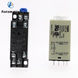 Power-on Delay Rotary Knob DPDT 1S/5S/10S/30S/60S/3M/5M/10M/30M Timer Timing Time Relay AC/DC 24V H3Y-2 With Base Socket PYF08A