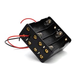 8 AAA 12V Battery Holder Case Double Side Spring Battery Holder with Wire Lead Back By Back Plastic Battery Box AAA