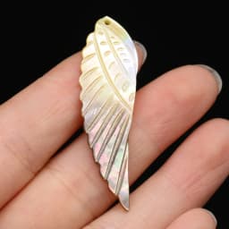 3PC Fashion Natural Shell Angel Wings Charms Black Mother of Pearl Shell Pendant for Women Necklace Earring Jewelry Making Gift