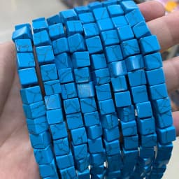 Wholesale 8*8mm Square Tiger Eye Turquoises Crystal Jades Natural Cube Stone Beads For Jewelry Making DIY Bracelet Accessories