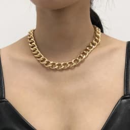 Retro Exaggerated Thick Chain Necklace Double Personality Chain Hip-Hop Neck Chain Choker Necklac Women Jewelry