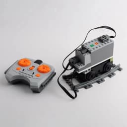 DIY Train Motor Set IR Remote Receiver AAA Battery Case LED Strip Rail Tracks compatible with city train PF MOC Blocks