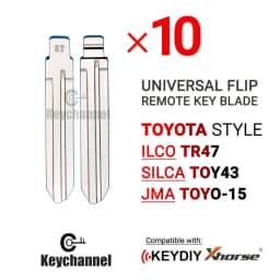 10PCS/lot Universal Car Key Blade TOY43 02# KD Flip Remote Blank for KD KEYDIY Xhorse for Toyota Camry Corolla Hilux RAV4