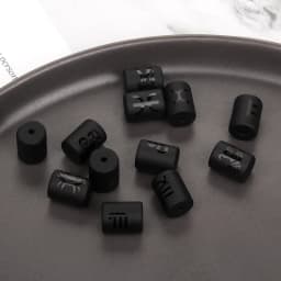 12 Zodiac Beads Charms Matte Black Onyx Constellation Beads Cylinder Pendant For DIY Making Jewelry Findings Bracelets Neckalces