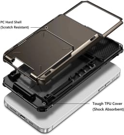 Phone Case For iPhone 16 Pro 15 Pro 14 1311 12 Pro Max XR X XS Max 7 8 Plus Wallet 4-Card Slot Credit Card Holder Cover Funda