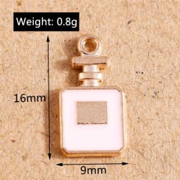10pcs 9*16mm Alloy Enamel Perfume Bottle Charms Pendants for Cute Necklaces Drop Earrings Keychain DIY Jewelry Making Findings