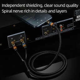 HIFI 3.5 mm to 2RCA Audio Cable 6N OFC HiFi Phone Computer to Amplifier Audio Cable AUX RCA Jack 3.5 Y Splitter Cable