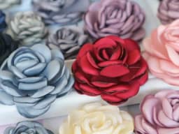 10PCS/Lot Handmade Rose Fabric Artificial Flowers For Hats Dress Decoration Hair Accessories