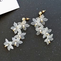 Korean Temperament Flower Elegant And Fresh Long Zircon Earrings Flowers Stud Earrings For Women Vintage Earrings Fine Jewelry