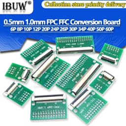 FPC FFC 0.5MM 1.0MM Pitch Conversion board DIY PCB board 6P~60P 6 8 10 20 24 26 30 34 40 50 60 P connector For Cable transfer