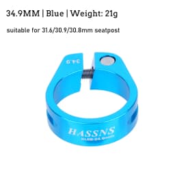 HASSNS Bicycle Seatpost Clamp Saddle Blocking Bike Seat Clip 31.8/34.9MM Post Collar Closure for Dropper 27.2/28.6/31.6MM MTB