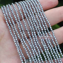 Faceted Natural Hematite Silver Color 2-12mm Round Loose beads,For DIY Jewelry Making !We provide mixed wholesale for all items!