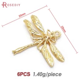 18K Gold Color Brass Dragonfly Charms Pendants High Quality Diy Jewelry Making Supplies Necklace Earrings Accessories for Women