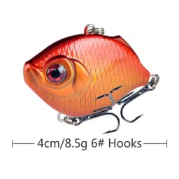 1Pcs 4cm/8.5g Plastic VIB Vibration Artificial Fishing Lures Jigs Trout Winter Fishing Hard Bait Bass Pike Trolling Pesca Tackle