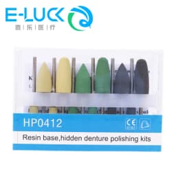 RA0309 Dental Composite Polish Kit Silicone Grinding Heads Teeth Polisher Acrylic Polishing Burs Kit For Low-Speed Handpiece