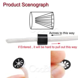 100pcs Cord Lock Stopper Toggle Closure Fabric Wristbands Masks Elastic Rope Lanyard Clip Jewelry DIY Accessories
