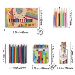 1 Set 8/12/13 Colours Doll Colorful Crayon Color Pencil Dolls Accessories Mini Painting Tools Dollhouse Decoration Scene Model