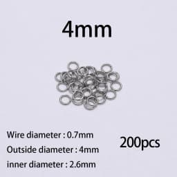 50-200pcs/Lot 3-10mm Stainless Steel Gold Open Jump Rings Split Rings Connector for Jewelry Making Accessories Findings Supplies