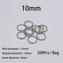 50-200pcs/Lot 3-10mm Stainless Steel Gold Open Jump Rings Split Rings Connector for Jewelry Making Accessories Findings Supplies