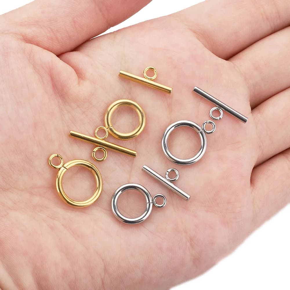 5Pair/Lot Stainless Steel OT Clasp Connector Toggle Clasp For DIY Necklace Bracelet Making Jewelry Findings Accessory Wholesale