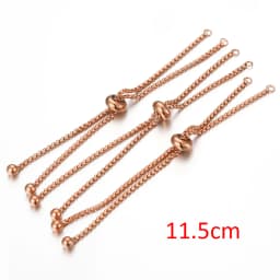 3pcs Stainless Steel Adjustable Slider Chain for Jewelry Making DIY Loops Connector Pendants Bracelets Chain Material Findings