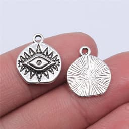 20pcs Witch Evil Eye Charms Pendant For Jewelry Making DIY Crafts Making Findings Handmade Tibetan Jewelry